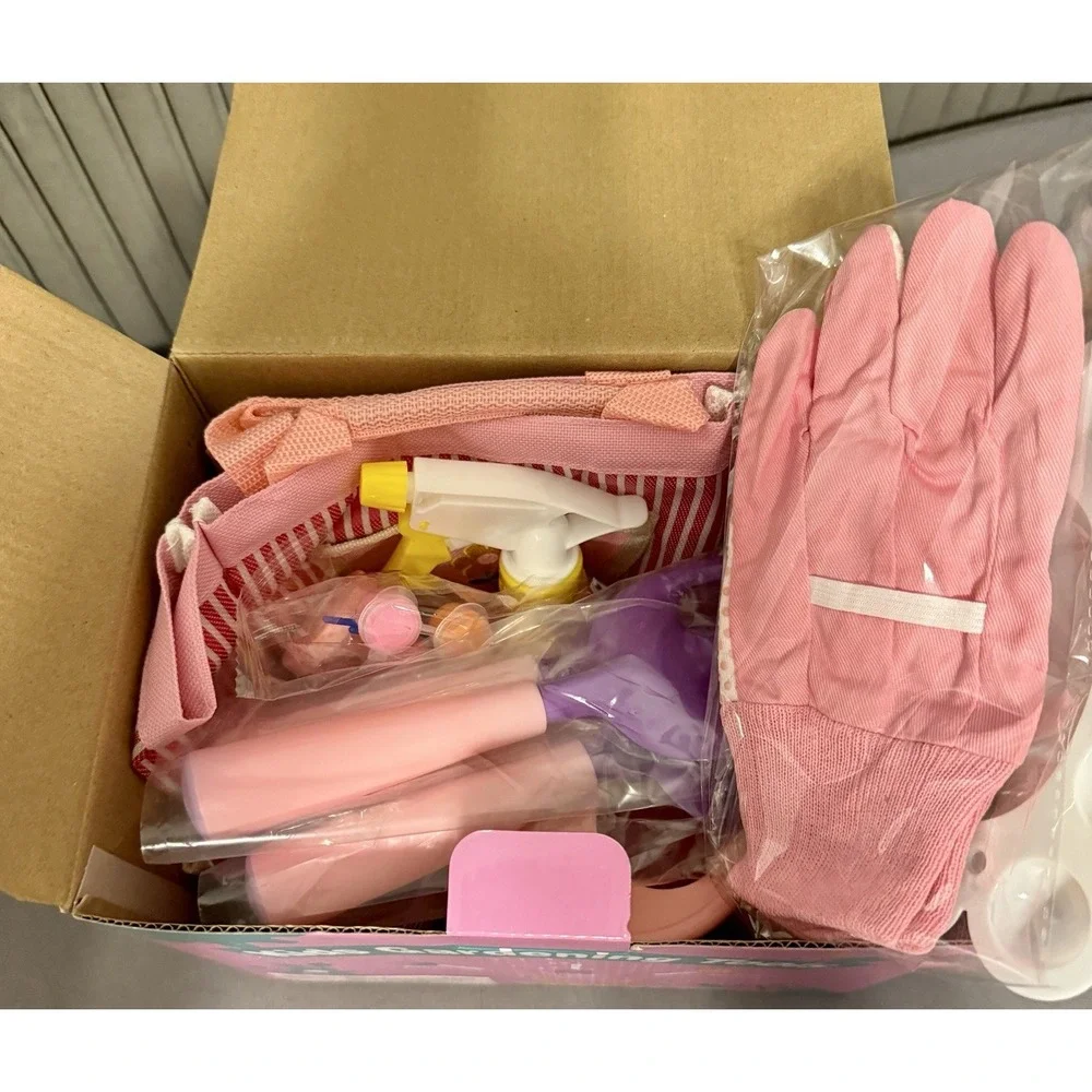 Smiless Kiddo Gardening Tools Kids Pink NEW 7-Piece Outdoor Play Set‎